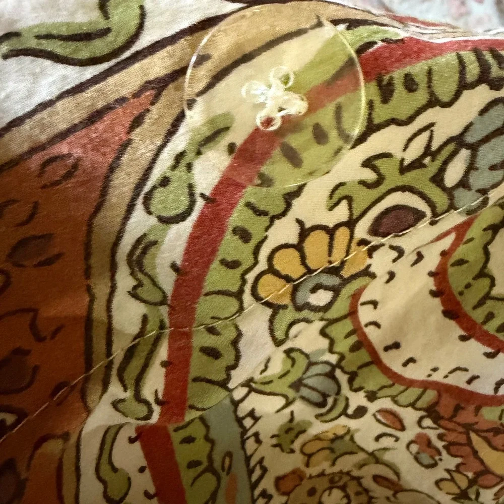 Pottery Barn King Duvet Cover Harper Caesarea Cotton Paisley Floral‎ Boho Earthy